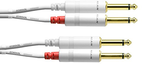 CORDIAL CABLES Audiokabel Doppelklinke Mono 3 m weiß AUDIOKABEL Essentials Jack