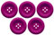 Soul-Cats Knopfset in verschiedenen Farben und Größen Kunststoff bunt, Größe: 30 mm;Farbe: lila