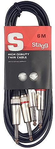 Stagg STC6P 6m 2x Jack Cable doble