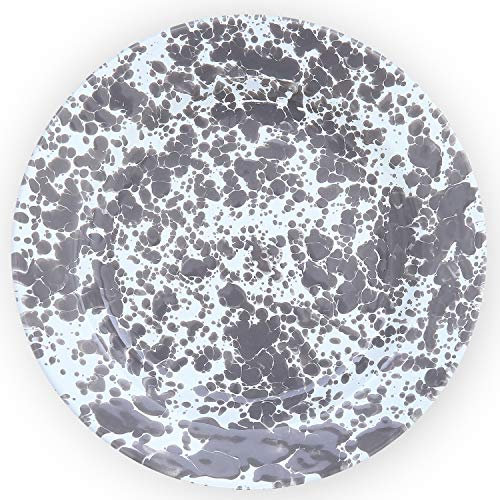 Crow Canyon Enamelware - Dinner Plate - Grey Marble