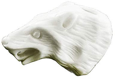NKlaus Haarschmuck Bartperlen CLANIR Wolfskopf Knochen Lockenperle 6440