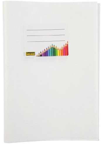 10 Heftumschläge/Hefthüllen DIN A5 / Baststruktur/Farbe: weiß