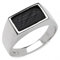 ONYX-Herren-Ring Siegelring 925 Sterl.Silber Rhodiniert-2,17 Karat-Gr.74