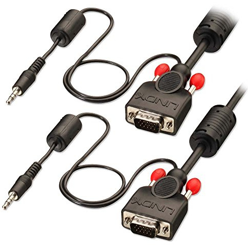 Lindy 1m Premium VGA & Audio Cable, black