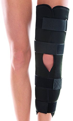 TOROS-GROUP Ortopédico Bisagra Larga Estabilizador Rótula Refuerzo De Apoyo De La Rodilla Ajustable 50 cm Negro