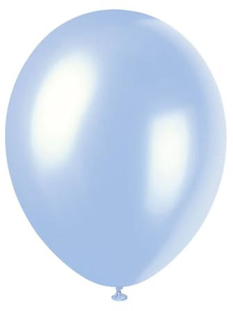 Unique Party Supplies 80064 Perlenbesetzte Latex-Party-Ballons - 30 cm - Himmelblau - 8er-Packung