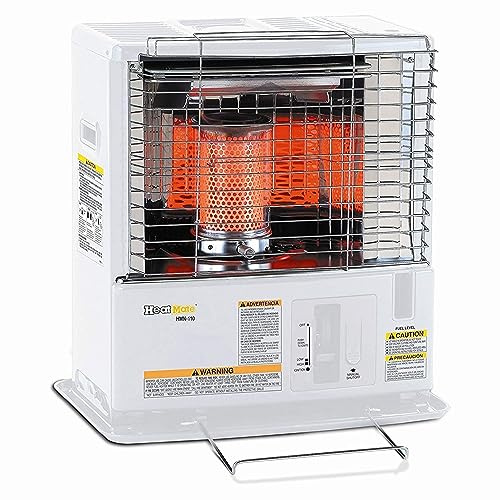 Sengoku Indoor & Outdoor Kerosene Heater, 10,000 BTU, Portable Use, HeatMate, White - Cordless Space Heating Machine for Home, Garage, Basement, and Camping