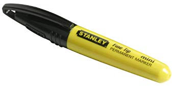 Stanley 1-47-324 - Mini marcador permanente punta fina, 72 unidades, color negro