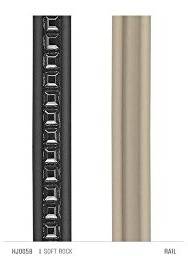 Hip-Hop Jewels Armreif Rail schwarz/taupe one size