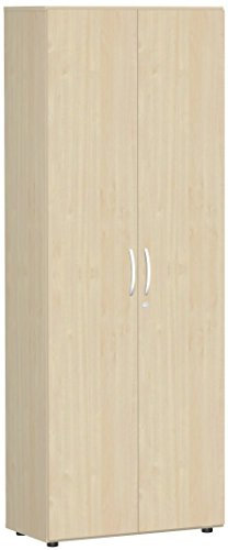Gera Möbel Schranksystem Flex Garderobenschrank, Holzdekor, ahorn/ahorn, 80 x 42 x 216 cm