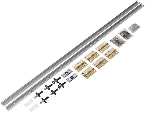 Henderson Bifold Folding Door Kit, 2134mm Track, 4 Doors (2+2), 14kg Capacity