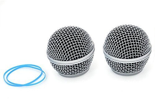 TRAMO TH115 Microphone Ball Head Mesh Grill for Shure SM58 BETA58 SM58LC SA-M30 SV100 for Shure Pgx2 Slx2 Wireless Microphones Replacement Universal Screen