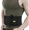 ZJchao Elastische Taktische Belly Band Taille Pistolenholster Gürtelholster mit 2 Magazintaschen, Schwarz