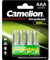 Camelion 17408403 - Always Ready Ni-MH Batterien AAA / HR03, 4 Stück, Kapazität 800 mAh, wiederaufladbar, für elektronische Geräte zur Sicherstellung einer optimalen Energieversorgung