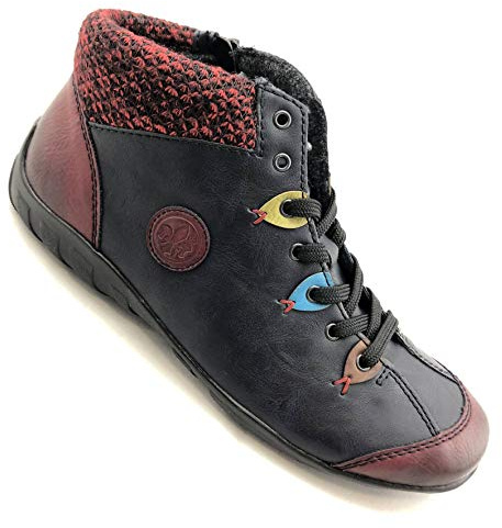 Rieker L6513, Stiefel, Blau (Wine/Navy/Brandy/Azzuro/lorbeer/rot-schwarz), 36 EU (3.5 UK)