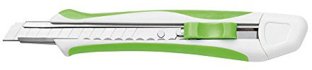 Wedo Comfortline Cutter 9 mm avec 2 lames Vert/Blanc