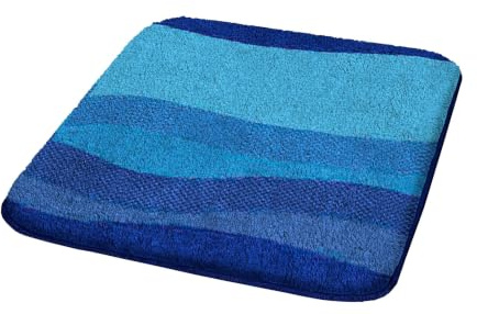 Kleine Wolke Badteppich Miami Himmelblau 50 x 60 cm | OEKO-TEX zertifiziert, rutschhemmende Unterseite, für Fußbodenheizung, maschinenwaschbar, 100% Polyacryl