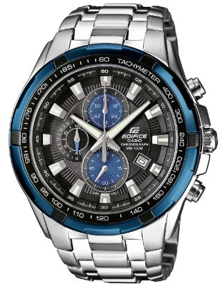 Casio Edifice Herrenarmbanduhr, massives Edelstahlgehäuse und Armband, 10 BAR