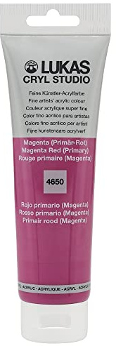 Lukas Cryl Studio 125 ml, Acrylfarbe in Premium-Qualität, Magenta (Primär-Rot)