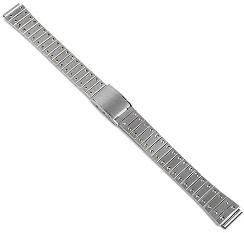LEONARDO VERRELLI - Uhrenarmband Ersatz Gliederarmband aus Edelstahl Breite 10-20 mm mit Faltschließe (Stegbreite: 12 mm, silberfarbig 2)