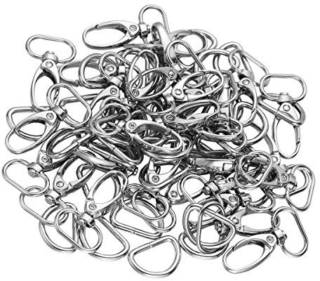VORCOOL 30 Stk. Edelstahl Swivel Karabinerhaken Haken 360 Grad drehbar Trigger Hummer Haken (Silber)