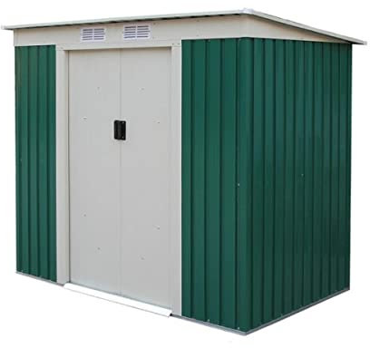 Gartenhaus aus Blech Gründach Creme BASIC XS 201x121x h176 cm