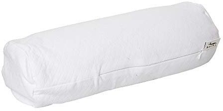 Bucky Millet Filled, Bed Pillow and Pillow Cover, Bolster Pillow (15x5.5), White