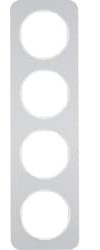 Marco 4E, R.1, aluminio/blanco, brillo