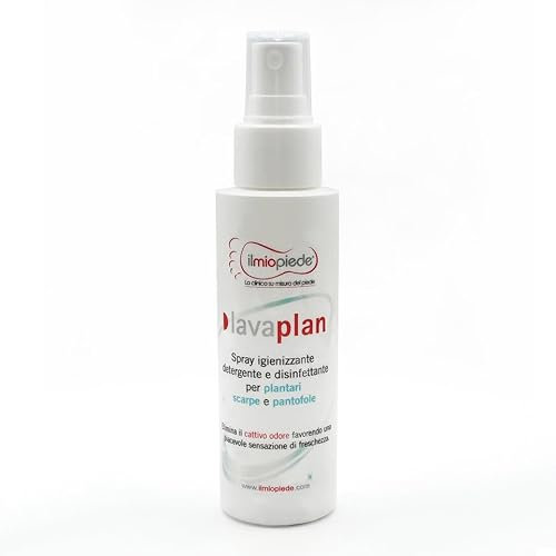Lavaplan Spray antibatterico, disinfettante e detergente. Pulisce e igienizza a fondo plantari e scarpe, elimina il cattivo odore! (100 ML)