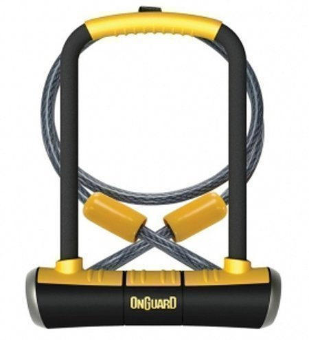 Magnum ONGUARD Pitbull DT Shackle High Security Bicycle Cycling U-Lock with 4' Flex Cable LK8005