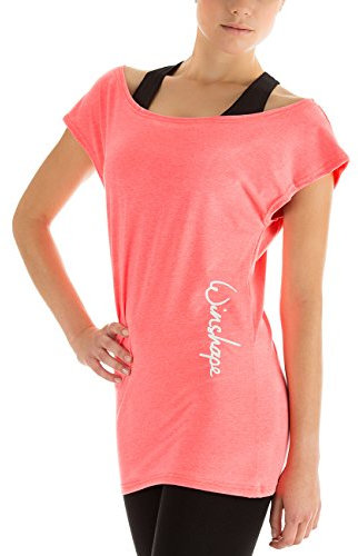 Winshape Damen Dance-Shirt WTR12 Freizeit Fitness Workout T, Neon-Coral, S