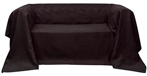 vidaXL Tagesdecke Wildlederoptik 270x350cm Decke Plaid Sessel Sofaüberwurf