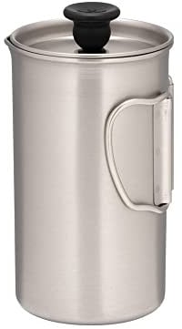 Snow Peak Cafetière à piston japonaise unisexe en titane CS-111, durable, ultra légère pour le café en randonnée et en camping, taille unique
