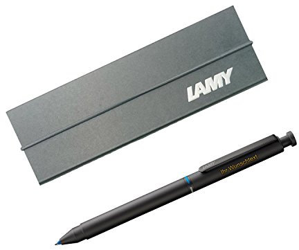 Lamy Mehrsystemschreibgeräte st tri pen Modell 746, Farbe black (schwarz), inkl. Laser-Gravur