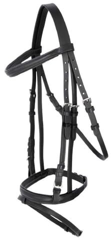 Kerbl Trensen-Zaum Standard Leder für Shetty, Schwarz, 321713