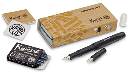 KAWECO CALIS-BK Calligraphy Set, Small, Black, 0.06/0.09 inches (1.5/2.3 mm), Genuine Imported