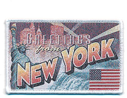 hegibaer 90 x 58 mm New York Retro Nostalgie Patch USA Edel Aufnäher Aufbügler 0751 B