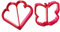 Premier Housewares 806539 Butterfly and Heart Sandwich Cutters-Set of 2-Pink, H26 x W18 x D3cm