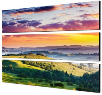 Fabelhafte Welt 140x100 cm - 3 TEILIGES FOTOWANDBILD topaktuelles Design topaktuell Leinwand auf Keilrahmen Kunstdruck XXL in brillanter Farbqualität moderne Bilder Dekobilder Wanddekoration schöner wohnen