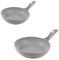 Salter COMBO-6449 Marblestone 2-Piece Frying Pan Set – 20/24 cm Non-Stick Fry Pans, Induction Hob Suitable Cooking Pans, Forged Aluminium Cookware, Omelette/Egg/Pancake Pan, Little/No Oil, Grey