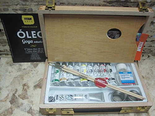 CAJA 10 OLEOS GOYA TITAN EDICION ESPECIAL 1 TUBO 60 ML 9 TUBOS 20 ML