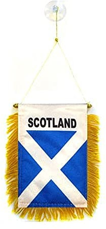 AZ FLAG - Wimpel Schottland - 15x10 cm - Schottische Mini Flagge 10 x 15 Cm - Auto Pennant Spezielle Auto
