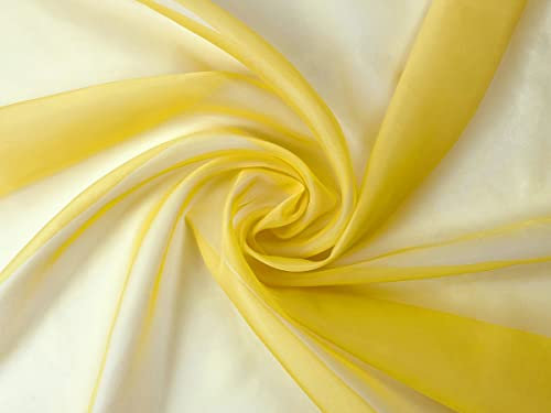 Voile Stoff Meterware am Stück (Gelb)