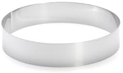de Buyer - Runder Tortenring aus Edelstahl - Durchmesser 22 cm, Höhe 4,5 cm - 3989.22, Silber