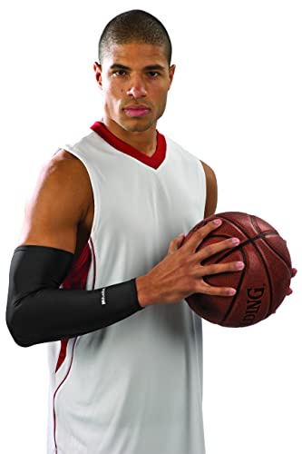 MUELLER Sports Medicine Performance Compression Elbow Sleeve for Men and Women, Arm Pain Relief Support, Ideal for Strains, Cuts, Scrapes, Fits Right or Left, Black, One Size