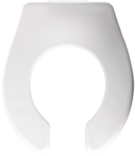 BEMIS BB955CT Commercial Heavy Duty Open Front Baby/Toddler Plastic Toilet Seat without Cover, For Schools and Daycares, White