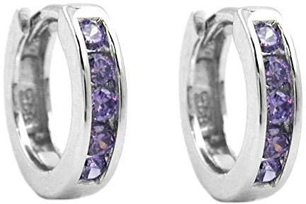 Creole, Zirkonia amethyst, Silber 925