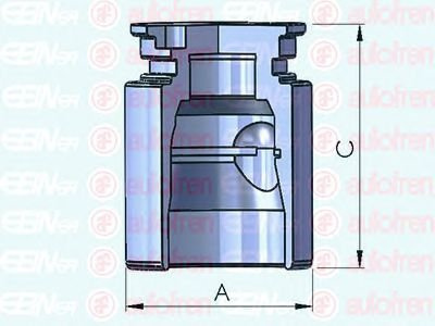 AUTOFREN SEINSA D025221 Bremssattel-Kolben 36mm Stahl Kompatibel mit OPEL Astra G CC T98 Zafira A T98 Astra G Caravan T98 ASTRA G Cabriolet F67 Astra G Coupe T98