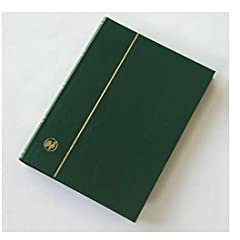 Goldhahn 60 schwarze Seiten grün Einsteckbuch Einsteckalbum Briefmarkenalbum wattierter Einband