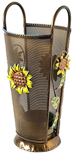 arterameferro Porte-parapluie en fer forgé d'entrée avec tournesols Made in Italy